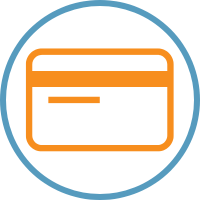 Icon of a credit card